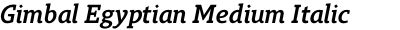 Gimbal Egyptian Medium Italic